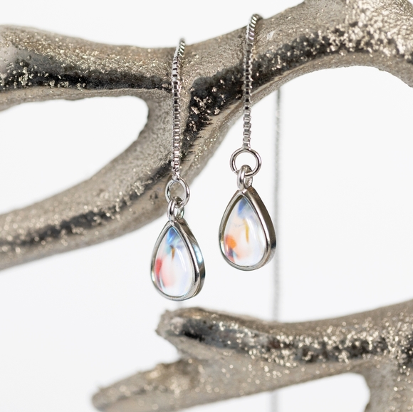 Moon Drop Earrings (S925) - Picture 3 of 7